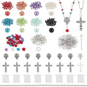 DIY Easter Necklace Making Kit Including Iron Cable Chains Alloy Pendant & Link Connector Resin & Plastic Imitation Pearl Beads Mixed Color