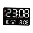 thumbnail image 1 of Reloj de pared digital con , reloj de pared LED fácil de instalar, despertador, horario de verano, reloj grande semanal con fecha para, 1 of 8