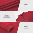 thumbnail image 4 of SPEEDRUN Polo Shirts for Men Long Sleeve Solid Color Men'S Golf Polo Shirts Business Polo Shirts Causal Collared Golf Tennis T-Shirt Red, 4 of 10