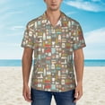 thumbnail image 4 of Lsque Kitchen Food pattern Hawaiian Shirt for Men, Unisex Summer Beach Casual Short Sleeve Button Down Shirts-Large, 4 of 9