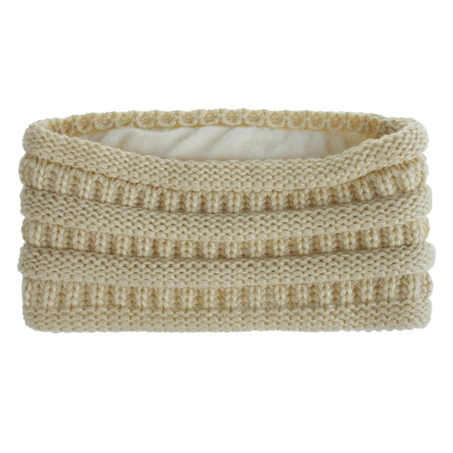 Diadema tejida Qarigey cálida invierno mujer ancha Beige