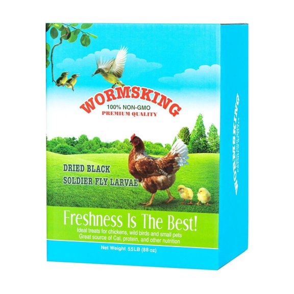Larvas secas de mosca del soldado negro antiparasitario, 2,5 kg, con alto contenido de proteínas
