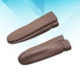 thumbnail image 4 of 2pcs Leather Thimble Finger Protector Cowhide Guard for Women Adults Random Color, 4 of 9