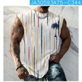 thumbnail image 7 of Tank Tops Men Graphic Vintage,Funny Print Graphic Tee Shirts Mens Summer Casual Loose Sleeveless Crew Neck Tank Tops Hawaiian Beach Vest Shirts, 7 of 7