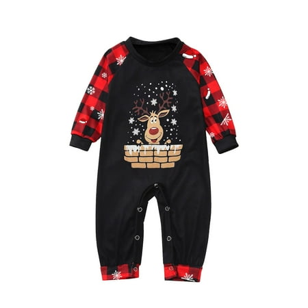 

JDEFEG Family Pajama Pants for Women Family Matching Christmas Pajamas Set Plaid Sleeves Beautiful Holiday Festival for Kids Parentchild Outfit Matching Pajamas for Family 4Xl Black 12M