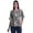 Blue, variant on Moomaya Printed Round Neck Top For Women Elbow Sleeve Blouse Tunic Formal Wear