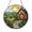 Acrylic 3.5 Inch, variant on Whimsical Round Door Stained Glass Style Suncatcher Window Hanging, Fantasy Cottage Inspired Decorative Art Panel, Storybook Home Decor Accent Ornament Gift