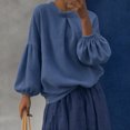 thumbnail image 2 of CONZONE Womens Sweatshirts Puff Sleeve Knit Tops for Women Fall Winter Pullover Clothes, 2 of 4