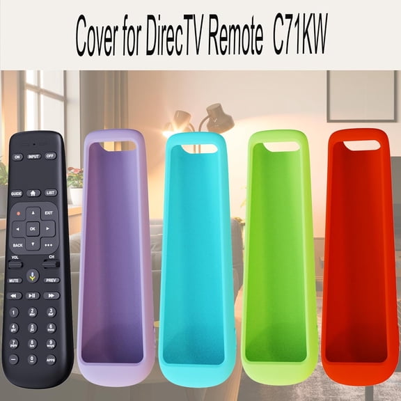 PYYAN-2Pack Case Cover for AT&T TV Now DirecTV Receiver Remote Voice Control C71KW, Battery Cover Silicone Skin Sleeve Glow in The Dark Green and Blue