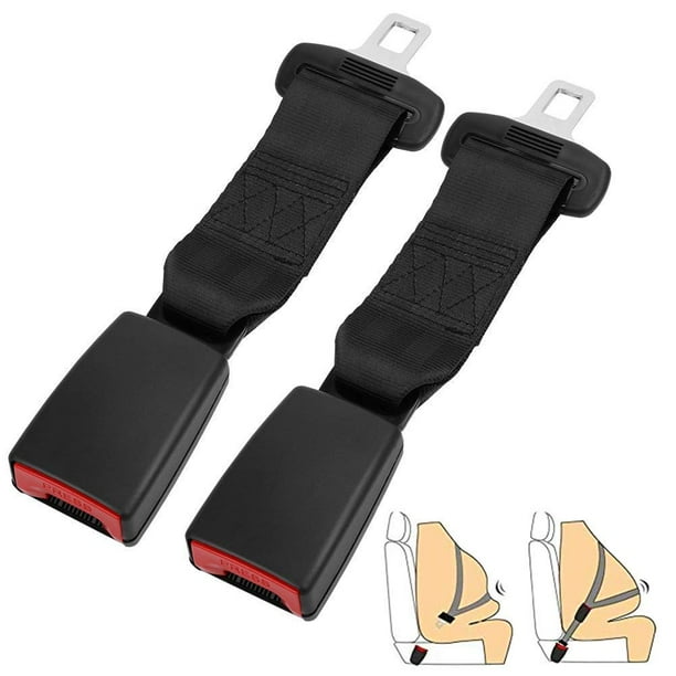 2PCS Original Car Buckle Extender, Seat Belt Extension (7/8" Tongue