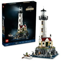 LEGO Ideas Motorized Lighthouse 21335 Adult Model Building Kit, Complete with Rotating Lights, Cottage and Cave, Gift Idea