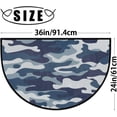 thumbnail image 3 of Classic Camo Half Round Door Mat, Navy Blue Non-Slip Half Circle Area Rug Doormat Washable Half Moon Rug Indoor Entrance Doormat for Kitchen Bedroom Home Decor 24"x36", 3 of 7