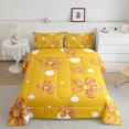 thumbnail image 2 of Feelyou Yellow Cherry Blossoms Bedding Comforter Set, Cartoon Polkadots Cycle Twin Comforter Sets, Watercolor Flower Floral Reversible Bedding Set, Super Cozy Room Decor, 2-Piece, 2 of 8