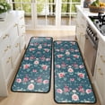 thumbnail image 4 of Kitchen Rugs Sets Of 2,Pioneer Flower Floral Print Pattern Anti Fatigue Kitchen Mat Rugs Non Slip Washable,Decorative Kitchen Floor Mats for Kitchen,Sink,Laundry,17"x47"+17"x47", 4 of 5