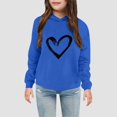 thumbnail image 2 of kamemir Girls Long Sleeve Shirts Casual Crew Neck Lace Loose Blouse Tops(Blue,7-8 Years), 2 of 6