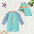 thumbnail image 5 of JTieacloth Boys Swimwear Long Sleeve Rash Guard With Hood Sun UPF 50+ Swimsuit For Baby Toddler Kids Beach Pool Swimming,Sizes 12-18 Months, 5 of 5