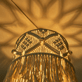 thumbnail image 6 of 3X Handmade Wall Tapestry Lampshade Macrame Boho Decor Handcraft Tassel Tapestry Background Headboard Hanging,3 x lampshade,Beige, 6 of 6