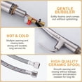 thumbnail image 3 of Wowow Single-Handle Pull-Out Sprayer Kitchen Faucet with Magnetic Docking Spray Head in Brushed Nickel, 3 of 7