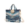 thumbnail image 7 of FORMRS Womens Corduroy Tote Bag Crossbody Shoulder Handbag with Pocket, Rolling Waves, 7 of 7