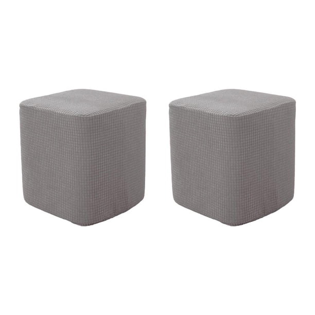 Cateissary Reposapiés cuadrado Fundas otomanas Funda decorativa para reposapiés Negro Type4