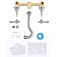 thumbnail image 7 of Wowow 8 in. Wall Mount 2-Handle Bathroom Sink Faucets Brass and Rough-in Valve Included,Brushed Nickel, 7 of 7
