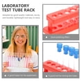 thumbnail image 3 of Weiweiguan 1 Set Plastic Test Tube Holder Laboratory Tube Rack Test Tubes with Stopper, 3 of 6