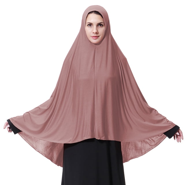 Colección Musulmana Hijab Khimar Pañuelo para Mujeres, Banderas de Estilo Largo en 12 Colores, Poliéster Suave para el Uso Diario Modesto