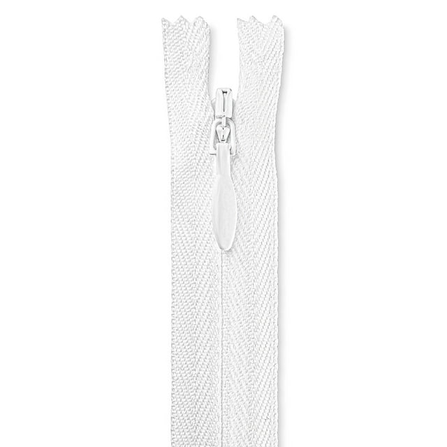 Cremallera invisible de 36.0 in, color blanco, cremallera de extremo cerrado sin separación, cremallera #2 de 36.0 in, cremallera blanca de nailon, manualidades para coser vestidos/faldas/textiles par