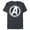 Navy Heather, variant on Marvel Avengers: Endgame Logo Heroes and Legends - Short Sleeve Blended T-Shirt for Adults - Customized-Yellow