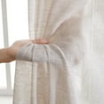 thumbnail image 4 of THD Zoey Faux Linen Textured Semi Sheer Window Rod Pocket Thick Curtains Drapery Panels, 2 Panels, 4 of 8