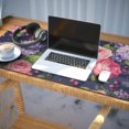 thumbnail image 3 of Long Mouse Pads for Desk,Pioneer Flower Floral Print Pattern Desk Mats on Top Of Desks, Desk Mouse Pad Extra Large with 3mm Non-Slip Base and Stitched Edge for Gaming,Office,Work,Home 35.4"x15.7", 3 of 6