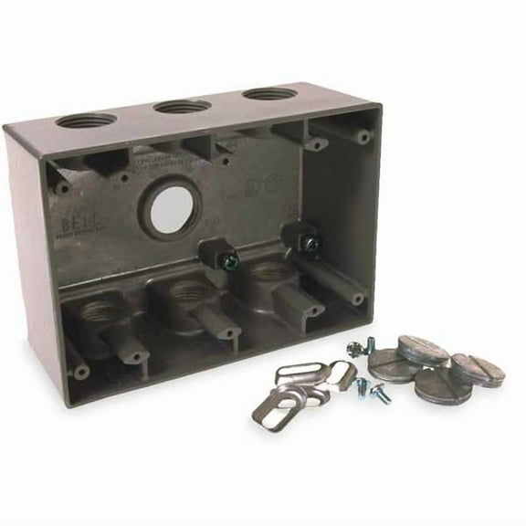 Bell Outdoor Weatherproof Box,3/4 in Hub,7 Inlets 5390-0