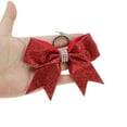 thumbnail image 4 of Unique Bargains 1 Pc Fashion Leather Bow Handbag Charm Bag Accessories Red, 4 of 5