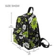 thumbnail image 3 of FORMRS School Backpack with Front Zippered Pocket 12" Student Travel Daypack, White Flower Pattern, 3 of 6