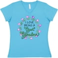thumbnail image 3 of Inktastic I Love Being a Great Grandma- Circle of Hearts Women's V-Neck T-Shirt, 3 of 5