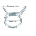 thumbnail image 3 of Uxcell 0.39'' Double Wire Motorcycle ATV Fuel Line Hose Tube Spring Clips Clamp Zinc Plated 10Pcs, 3 of 3