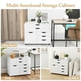 thumbnail image 6 of Costway 5-Drawer File Cabinet Mobile Chest of Drawers with Side Cabinet 5 Casters, 6 of 10