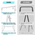 thumbnail image 5 of Reinforced Base & Triangular Structure Hammock Stand with 2 Storage Baskets, Swing Stand with 3 Hooks Fit for Most Hanging Chair for Oudoor&Indoor (Stand Only) (White), 5 of 6