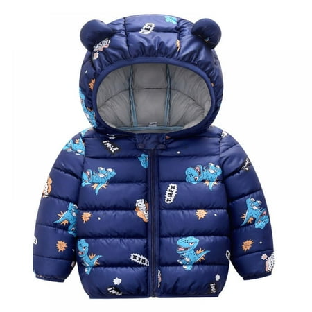 

Baby Boys Girls Down Parkas Coat Winter Warm Cotton Coat Kids Outwear Hoodie Jacket Toddler Hooded Coat Long Sleeve Zipper Solid Warm Outfits 1-6T