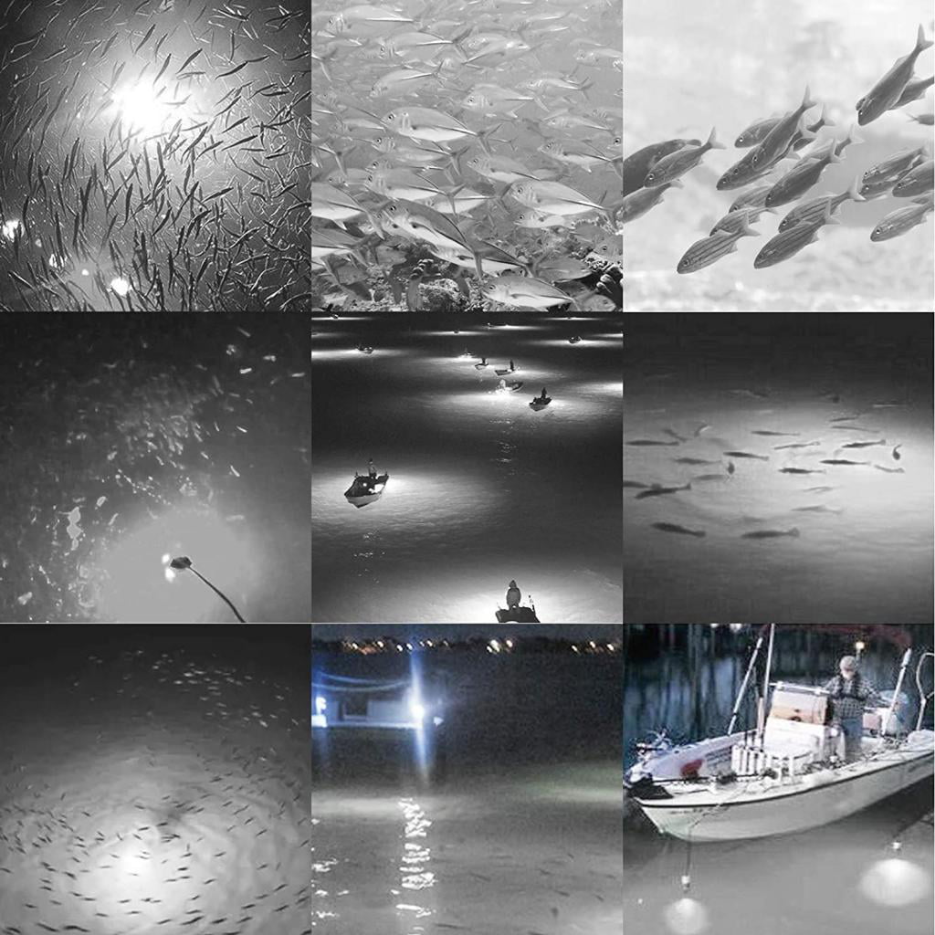 12V 108 LED Fishing Light Underwater Submersible Night Boat Attract Fish  Lamp