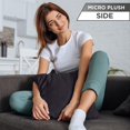 thumbnail image 5 of 26" x 26" Throw Pillow - Stable Black 2 PCS / 4 Sided. Luxurious Premium Down Alternative Fill w/ Reversible Cover Microsuede/Microplush Fabric. Forever Fluffy, Beautiful & Supportive. Soft & Comfy, 5 of 9