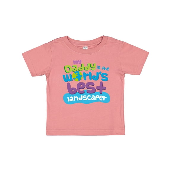 Inktastic My Daddy is the World’s Best Landscaper Boys or Girls Baby T-Shirt