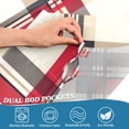 thumbnail image 3 of Yayeee Kitchen Curtains Tier Pair Light Filtering 27"x24" Rod Pocket Short Cafe Window Panel, Red Tartan, 3 of 7