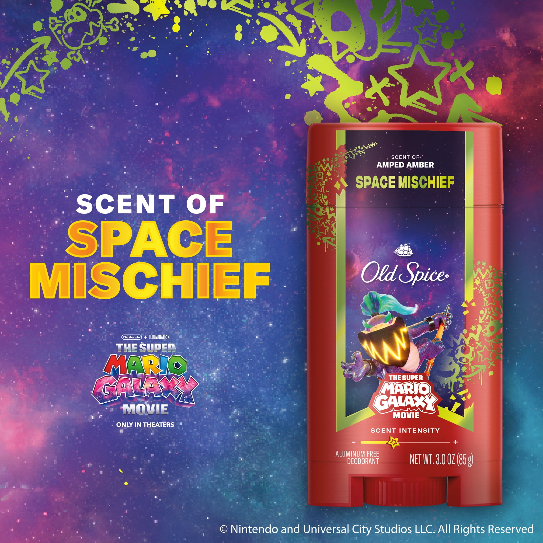Old Spice Men's Deodorant, Space Mischief, Old Spice x The Super Mario Galaxy Movie, 3.0 oz