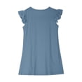 thumbnail image 6 of CHEEREAM Girls Cute Dress Kids Flutter Sleeves Solid A Line Dress for 4-14Y Kids Casual Outfit, 6 of 8