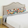 thumbnail image 3 of Yayeee Pillowcase Standard Size Set of 2 Satin Wrinkle Resistant Pillow Case, Green Geometric, 3 of 7
