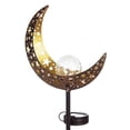 thumbnail image 4 of Evergreen Moon 34 in. Solar Garden Stake with Crackle Glass Globe, 4 of 8