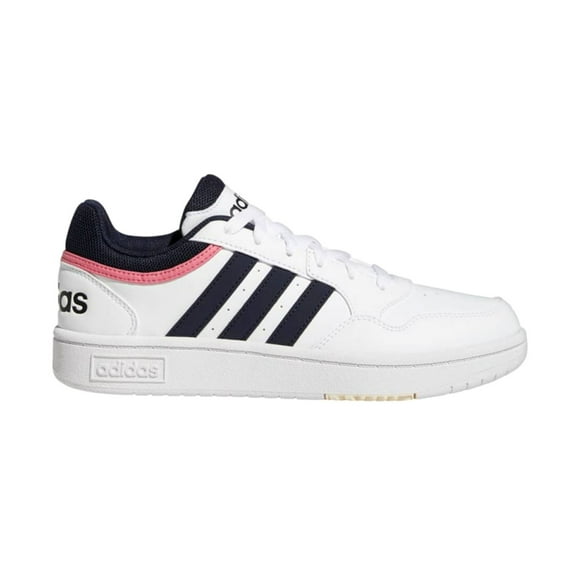 Tenis Adidas Hoops 3.0 Blanco con Azul y Rosa Unisex