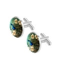 thumbnail image 2 of Peacock Elegant Cufflinks Set for Men, Stainless Steel, for Formal Attire, Weddings and Business Meetings, 2 of 6