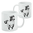 thumbnail image 2 of Horse Wild Mustang Running White Mug, 2 of 4